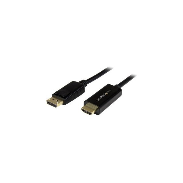 Cable Adaptador DisplayPort a HDMI de 2mts - Color Negro - Ultra HD 4K