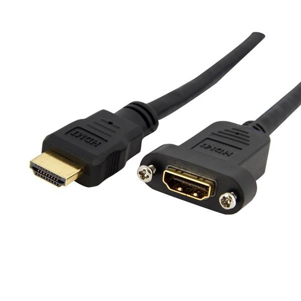 Cable HDMI de 91cm de Alta velocidad para montaje en Panel Hembra a Macho