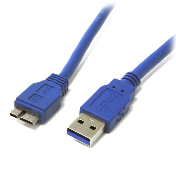 Cable Startech 30cm USB 3.0 Super Speed SS USB A Macho a Micro USB B Macho Adaptador - Azul