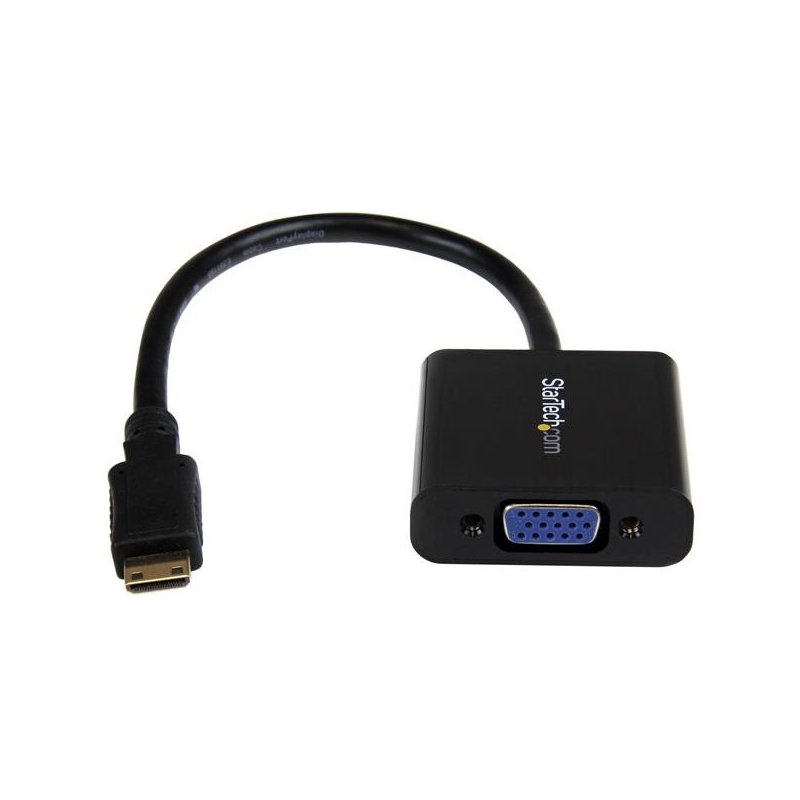 Adaptador Startech Mini HDMI a VGA para Cámara Fotográfica Digital / Videocámara - 1920x1080