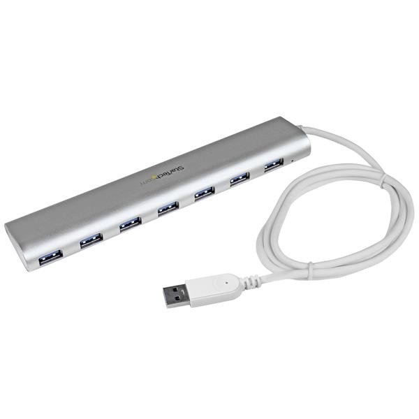 Adaptador Startech USB 3.0 de 7 Puertos - Hub con Cable Incorporado