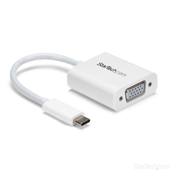 Adaptador Startech USB-C a VGA  Blanco