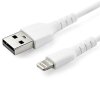 Cable USB a Lightning de 1mts para iPhone iPad iPod Certificado MFi de Apple Blanco