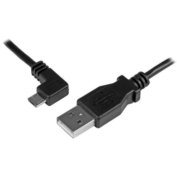 Cable Startech de 2mts Micro USB con Conector Acodado a la Izquierda
