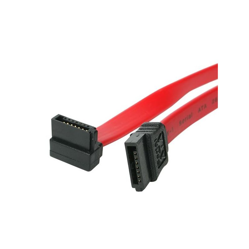 Cable Startech SATA 0,45m Acodado en Ángulo Recto Rojo - 18"