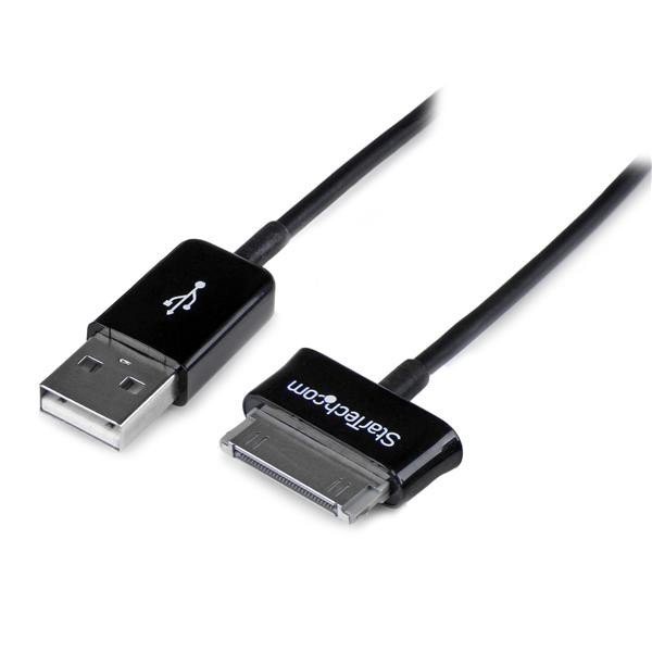 Adaptador Startech 2mts Conector Dock USB para Samsung Galaxy Tab - Negro - USB A Macho