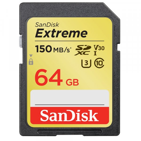 Memoria SDXC Sandisk Extreme, 64GB UHS-I Clase 10