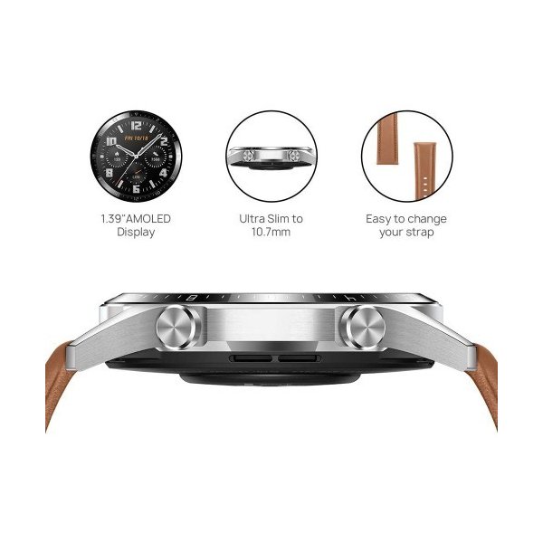 Smartwatch Huawei GT 2 Classic  Bluetooth Pebble Brown Latona