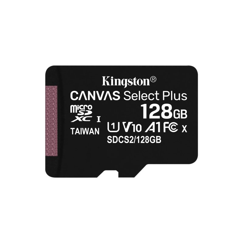 Memoria MicroSDXC Kingston Canvas Select Plus 100R/85R, Class 10 UHS-I  128GB