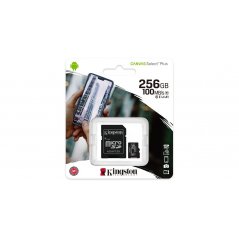 Memoria MicroSDXC Kingston 256GB Canvas Select Plus 100R/85R, Class 10 UHS-I