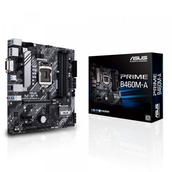 Placa Madre ASUS PRIME B460M-A LGA1200 Intel B460 SATA 6Gb/s Dual M.2 HDMI DP ATX