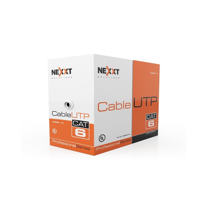Caja Cable Nexxt Red 4 Pares CAT6 305 Metros Color Gris