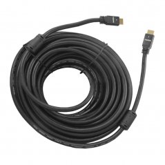 Cable HDMI 20M. M/M, V1,4,  Conector Metalico Negro, Baño Oro, 26AWG