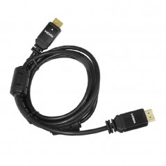 Cable HDMI 1,8M M/M V1.4 Conector Metalico Negro Baño Oro 30 AWG