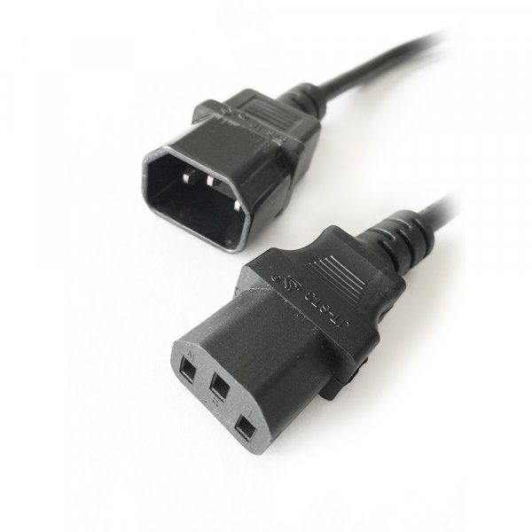 Cable de Poder 220V 1,8 Tripolar Macho/Hembra (UPS)