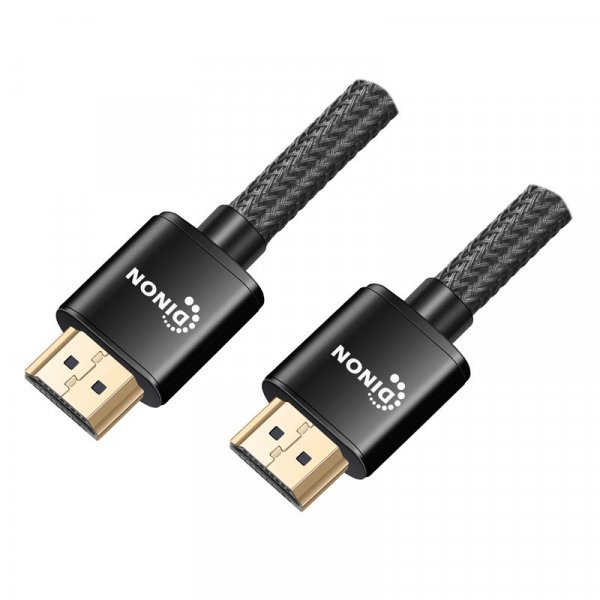 Cable HDMI 1,8M. M/M, 2.1/8K, 120hz Mesh Negro Conectores Bañados en Oro
