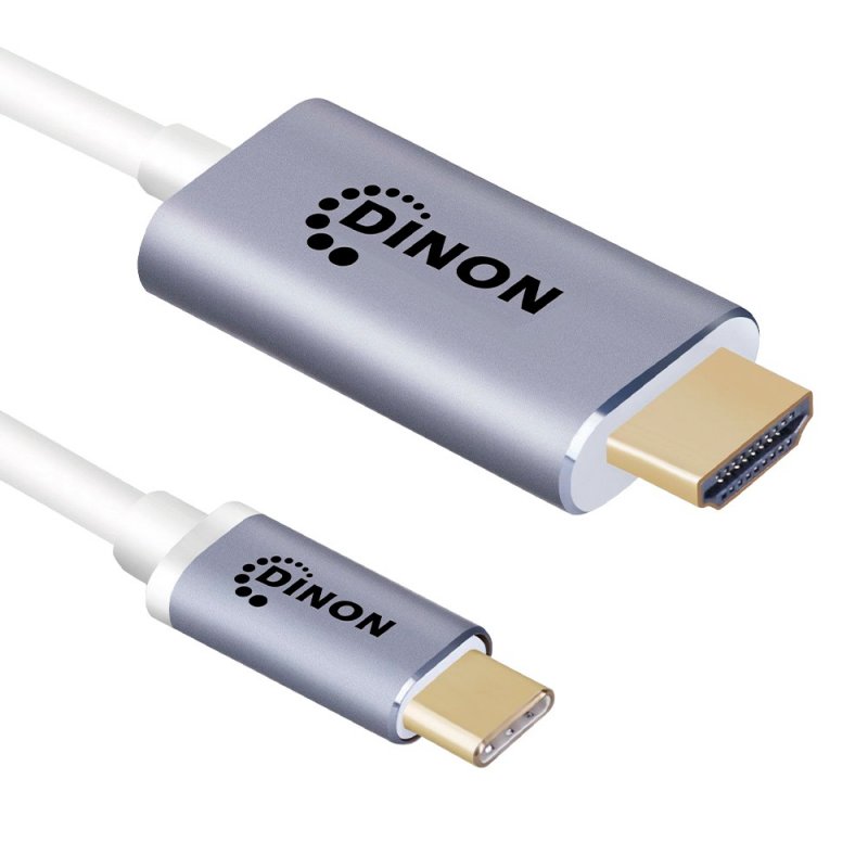 Cable USB-C 3.1 a HDMI 4k 0.9 mts Conector Metálico Gris